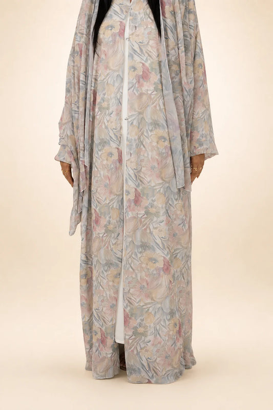 Blush Meadow - Cream Abaya