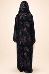Noir bloom - Black Abaya
