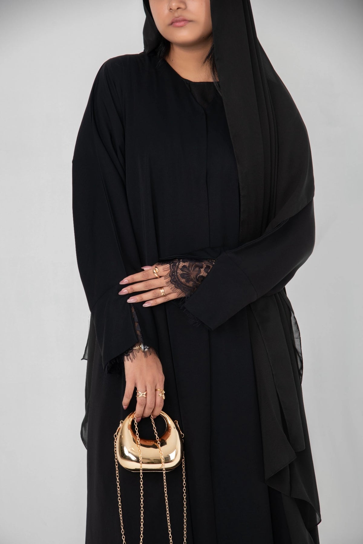 Zahra Embroidered Sleeve Abaya