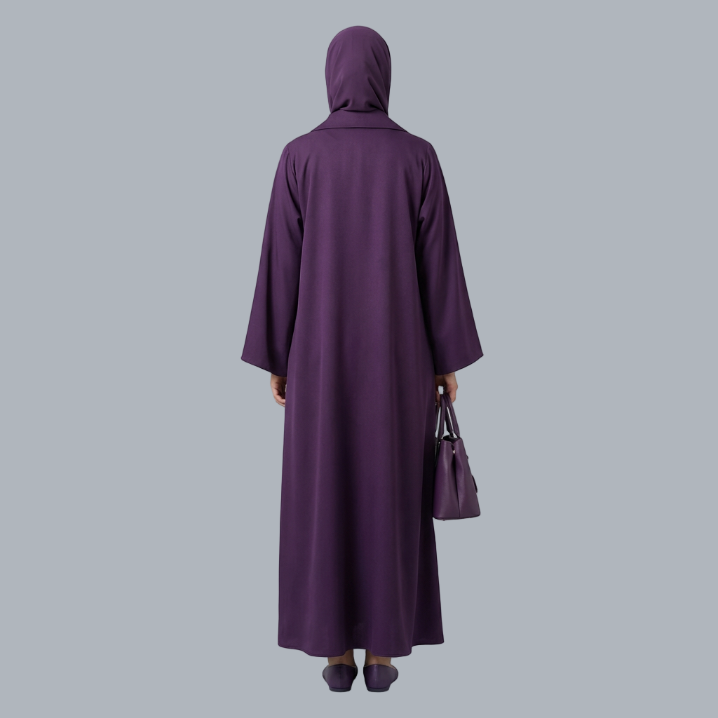 Deep Violet - Bow-Tie Abaya