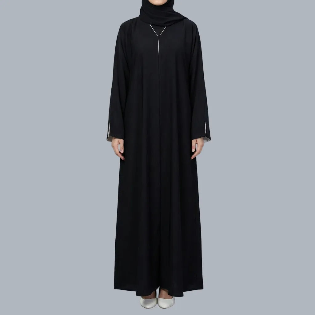 Beige-Black Double Side Abaya