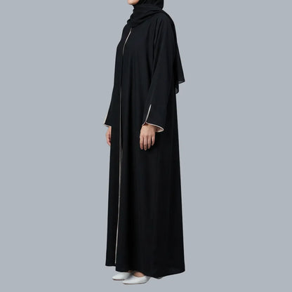 Beige-Black Double Side Abaya