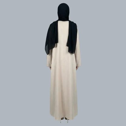 Beige-Black Double Side Abaya
