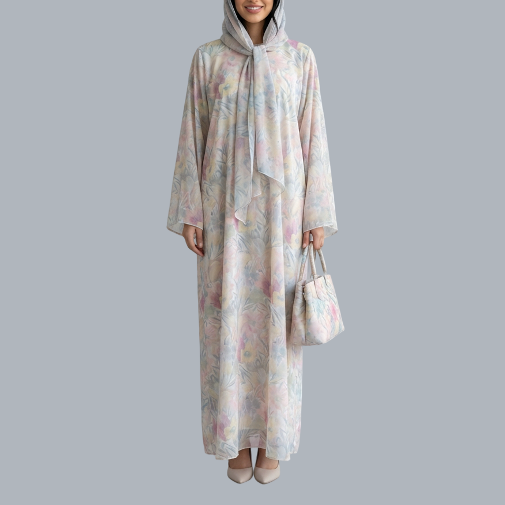 Floral Whisper - Printed Abaya