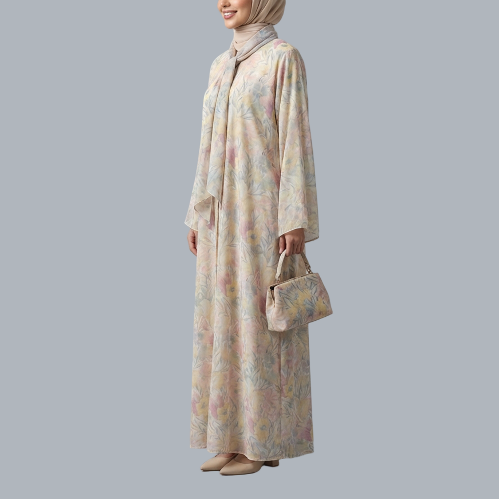 Floral Whisper - Printed Abaya