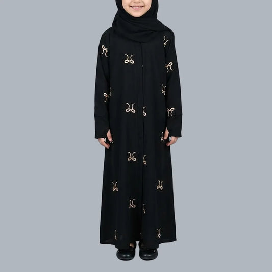 Black & Pink - Kids Abaya