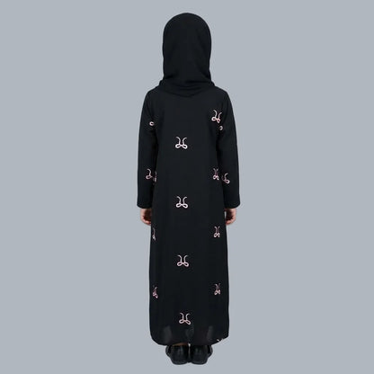 Black & Pink - Kids Abaya