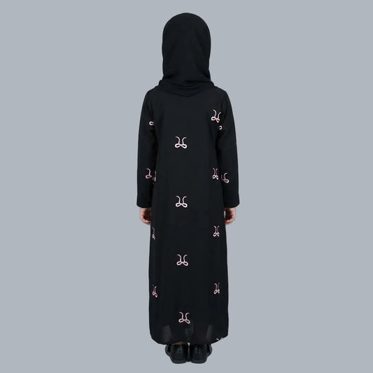 Black & Pink - Kids Abaya