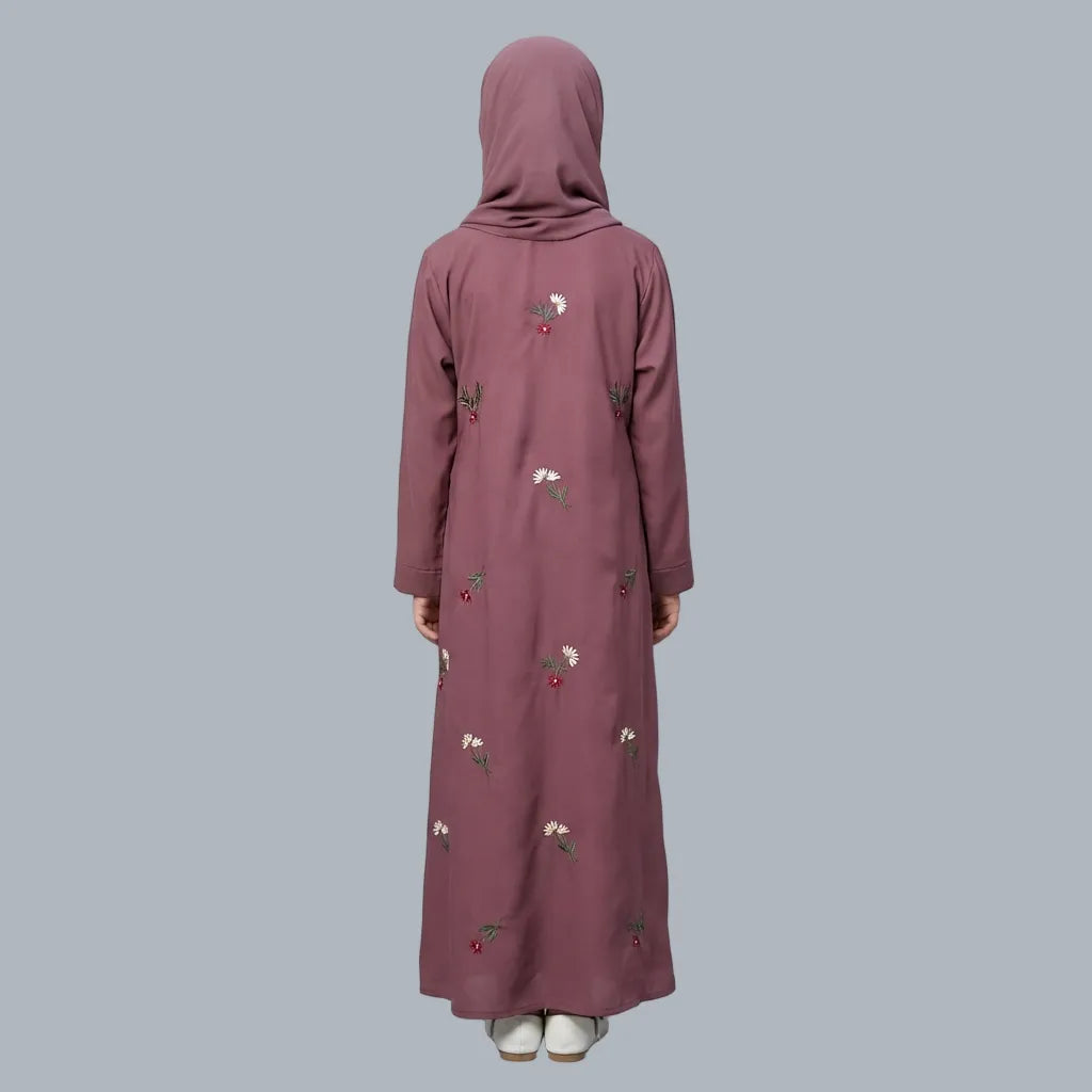 Red Flowers - Kids Abaya