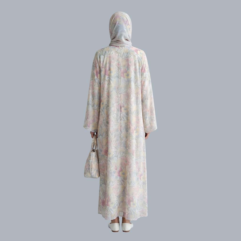 Floral Whisper - Printed Abaya