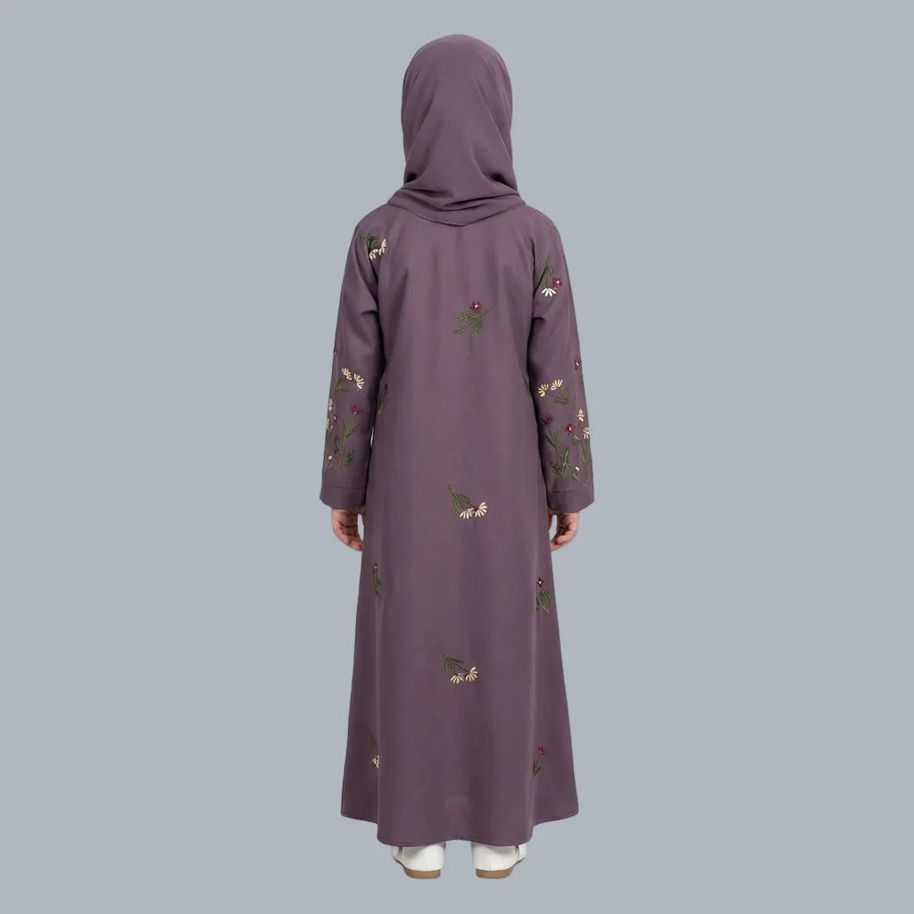 Dark Lavender - Kids Abaya