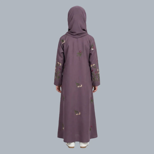 Dark Lavender - Kids Abaya