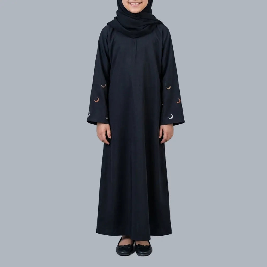 Black Crescent - Kids Abaya