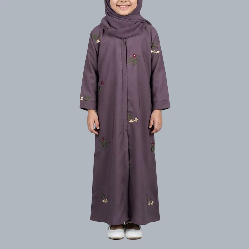 Dark Lavender - Kids Abaya